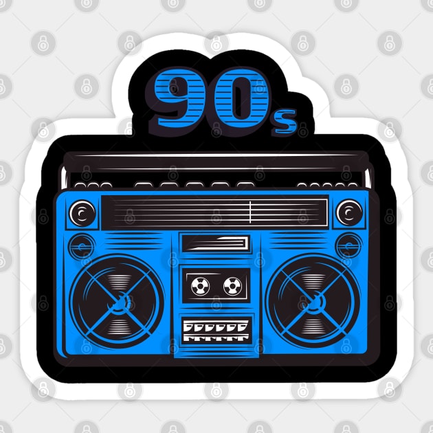 I LOVE 90 - radio blue edition Sticker by BACK TO THE 90´S